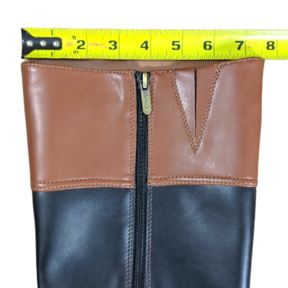 Women's Circus by Sam Edelman Parker Riding Boot in Black & Saddle Brown - 8.5 - Picture 14 of 16